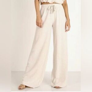 Stillwater women’s flare cream wide leg minimalist pants
